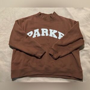 Parke Hometown Varsity Mockneck Color Mocha + Cloud Size XXL